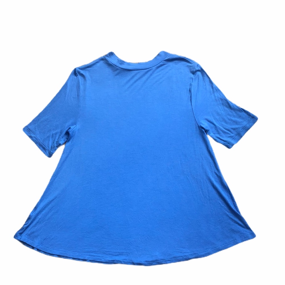 Blue High Neck Swing Top